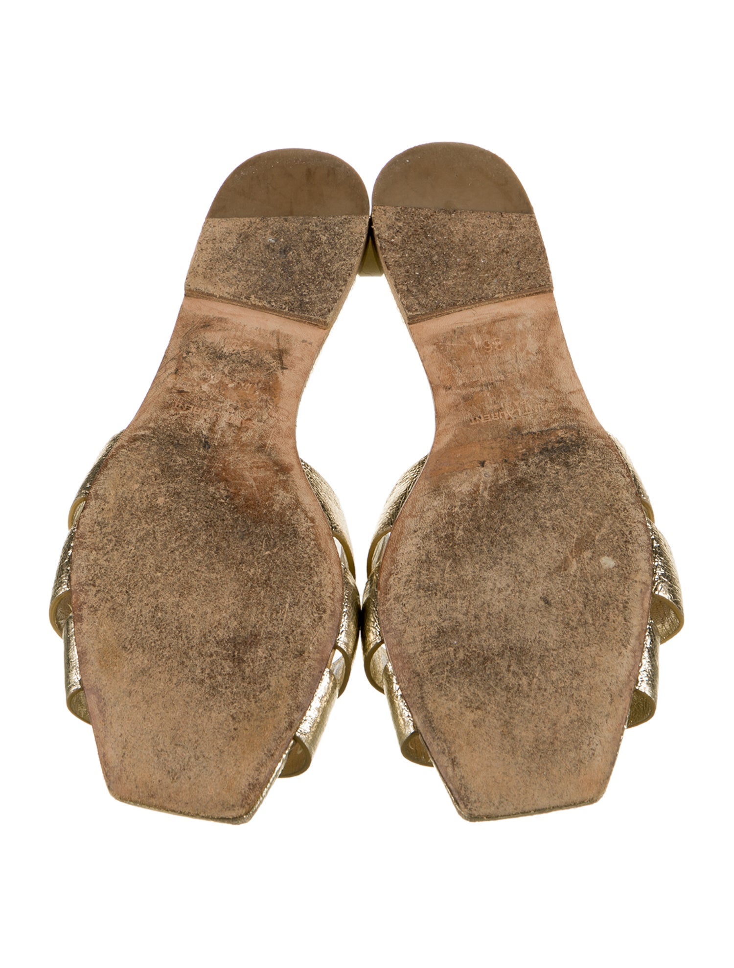 Saint Laurent Leather Slides